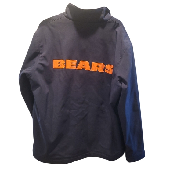Chicago Bears Mens Size XL NFL Softshell Full Zip Jacket Navy Blue Football - Picture 2 of 9